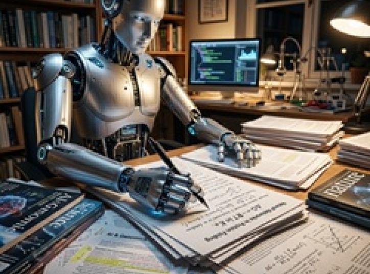 Robot escrivint article científic