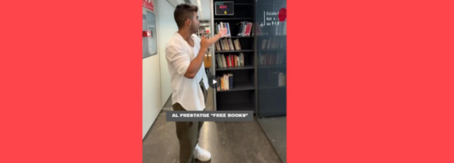 Reel esporgada de llibres a la Biblioteca horitzontal